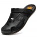 Men PU Leather Breathable Soft Soled Beach Water Fisherman Sandals