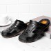 Men PU Leather Breathable Soft Soled Beach Water Fisherman Sandals