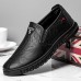 Men Soft Soled Stitching Slip On Casual Business Shoes