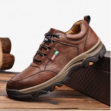 Men Brief Non Slip Soft Sole Lace Up Outdoor Casual Shoes