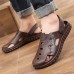 Men Hollow Out Slip On Casual Outdoor Fisherman Sandals