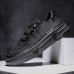 Men Breathable Non Slip Comfy Thick Bottom Umbrella Cloth Lace Up Casual Court Shoes